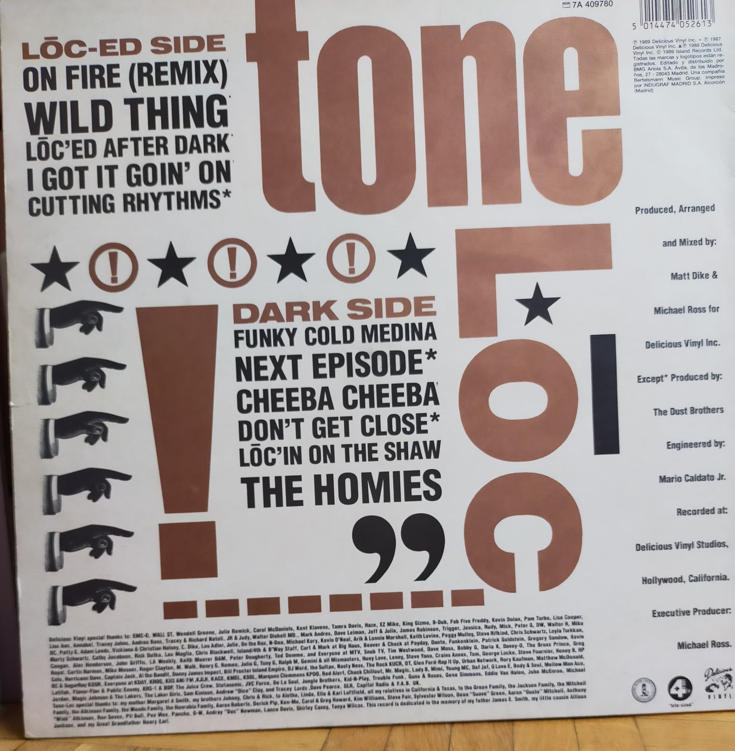 TONE LOC – LOC'ED AFTER DARK - LP
