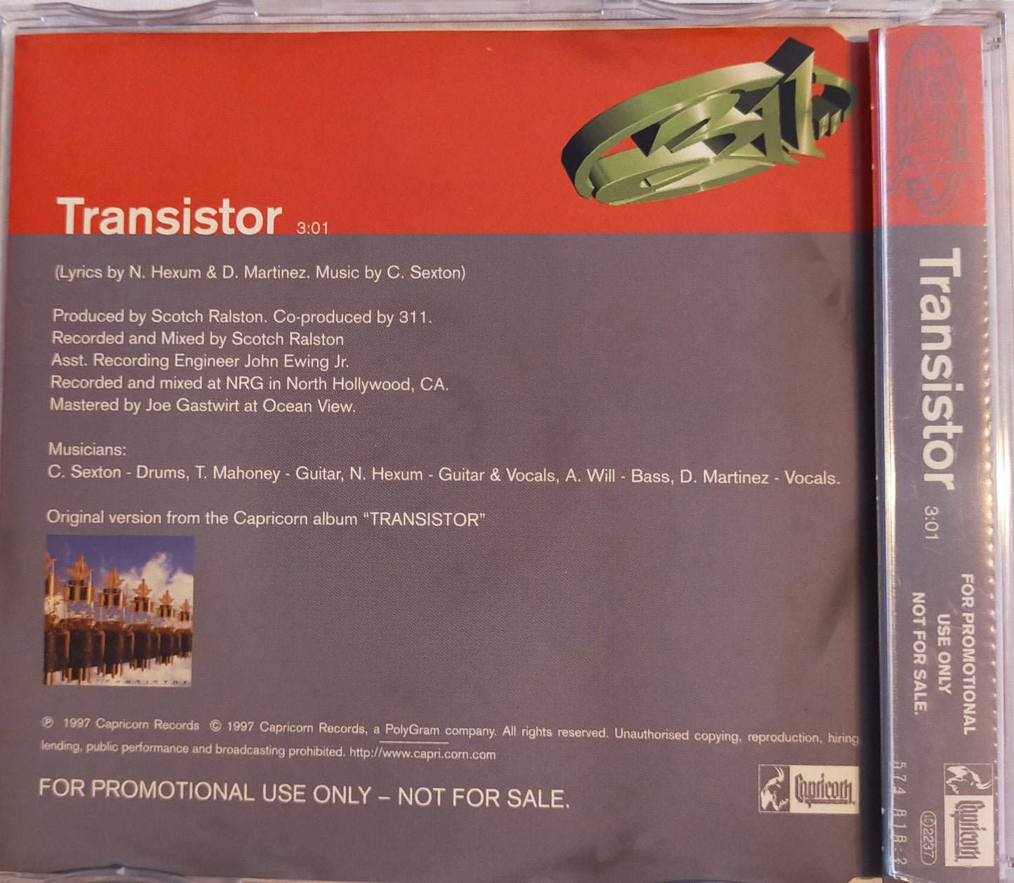 311 / TRANSISTOR SINGLE CD