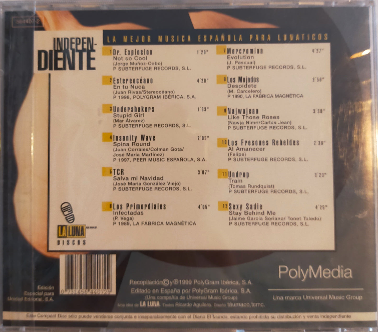 INDEPEN-DIENTE / INDIE VARIOS ARISTAS CD