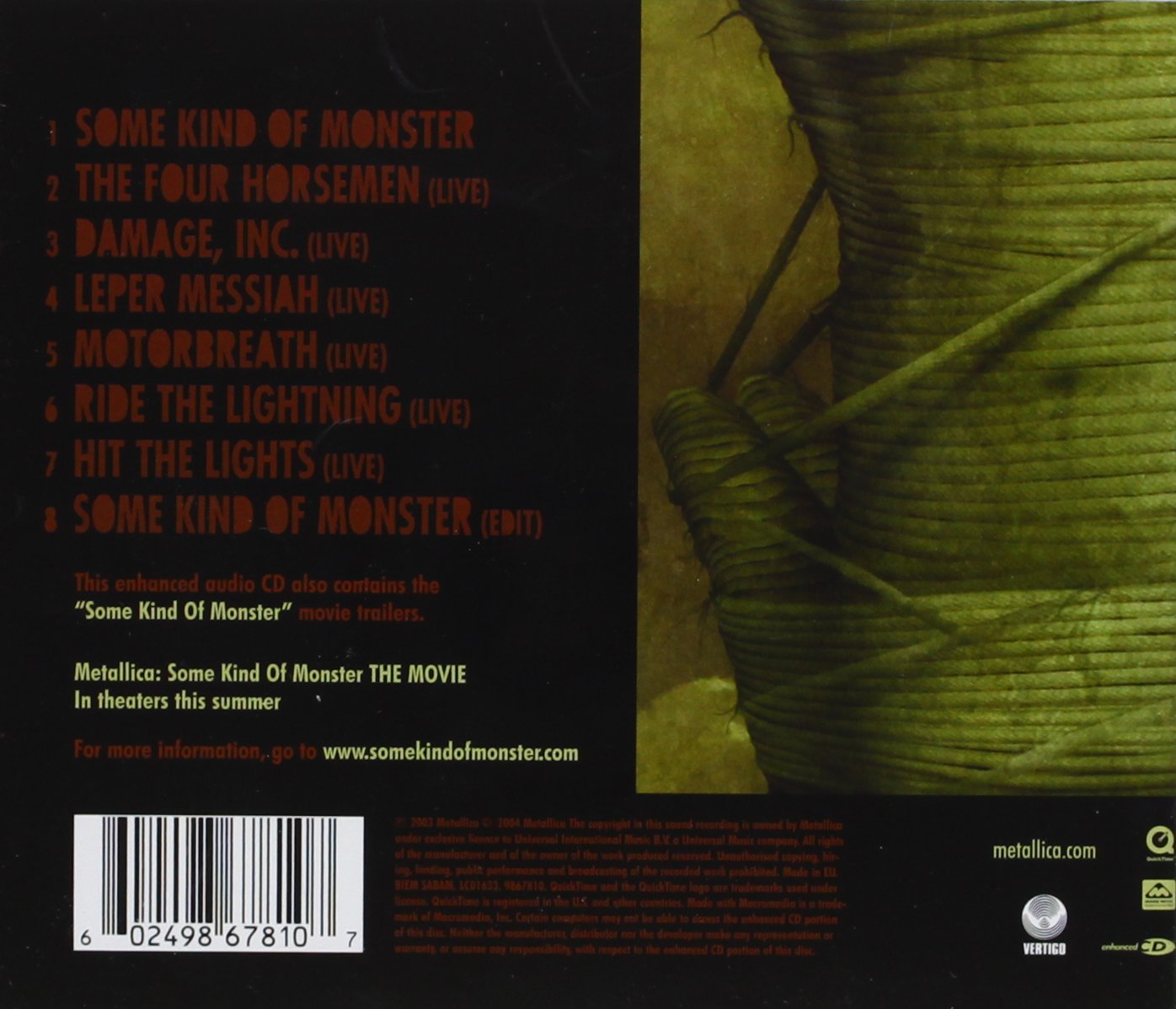 METALLICA /SOME KIND OF MONSTER CD