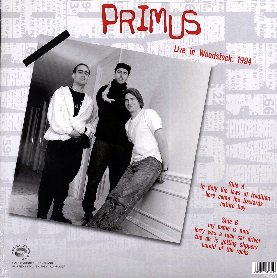 PRIMUS / LIVE IN WOODSTOCK 1994 LP