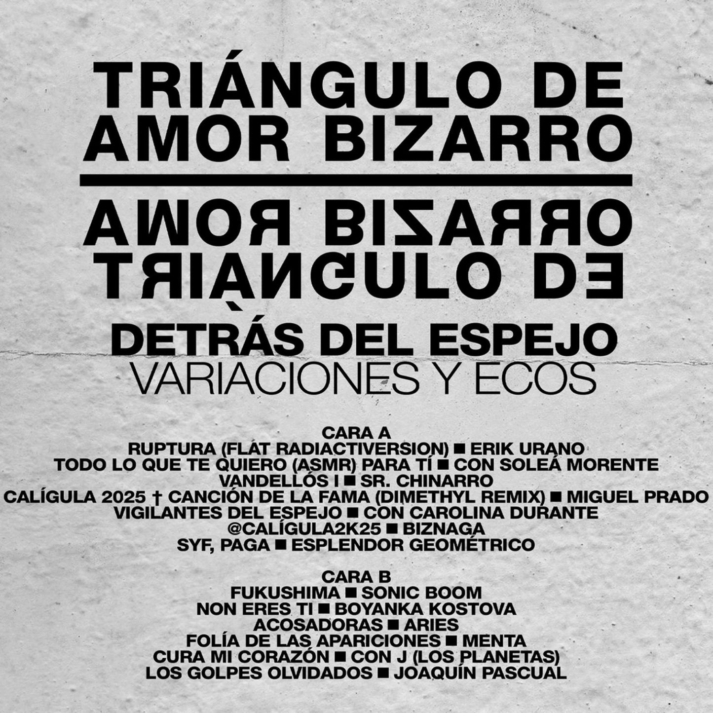 TRIANGULO DE AMOR BIZARRO / DETRAS DEL ESPEJO LP